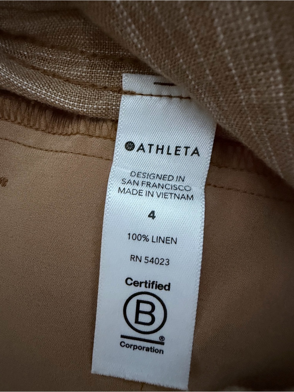 ATHLETA Cabo Linen Textured Wide Leg Pants Terracotta Resort size 4 - Picture 8 of 13